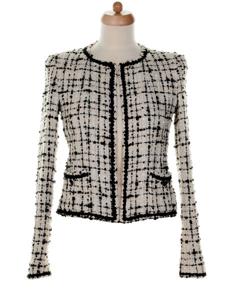 chanel black jacket tweed.